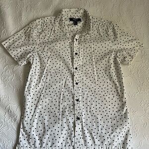 Men's White Polka Dot Shirt